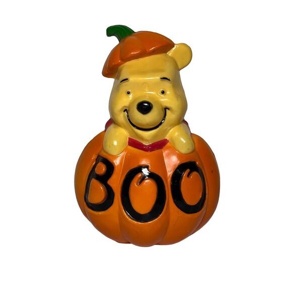 Disney Other - Winnie The Pooh Halloween Pumpkin Boo Figurine 5" Disney Collectible Mini Blow M